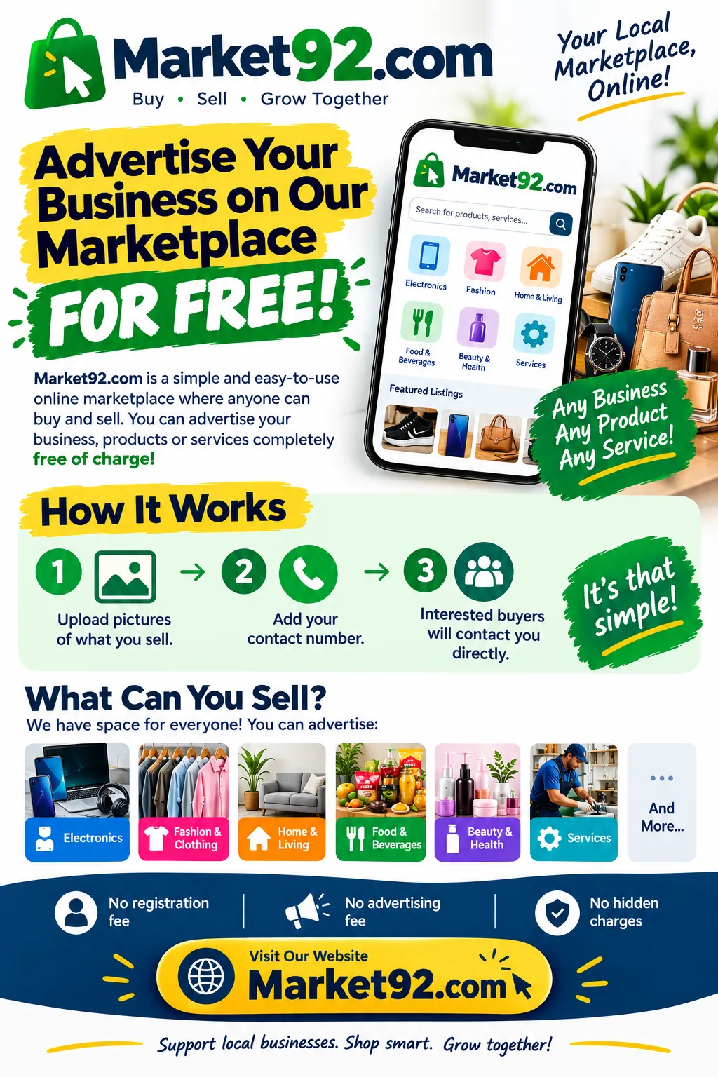 SELL YOUR PRODUCTS ONLINE  FOR FREE!