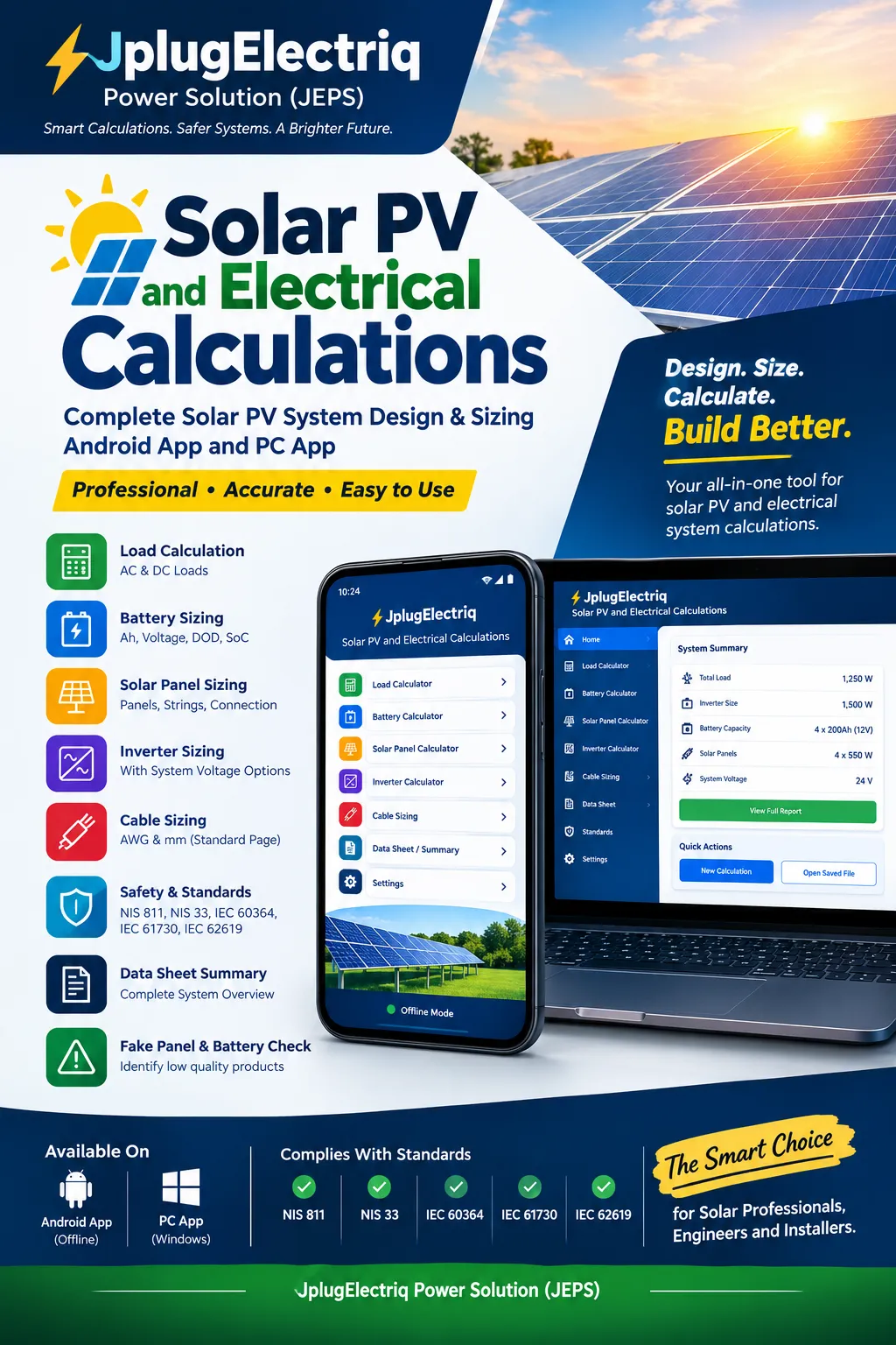 Solar and Electrical Android and Window's Software