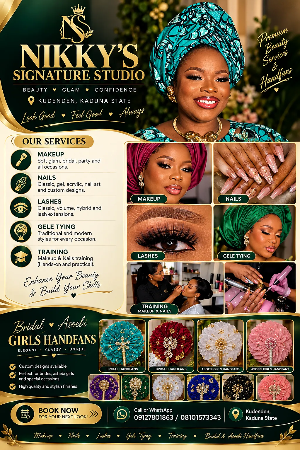 Bridal and asoebi fans , nails — photo 5 of 6